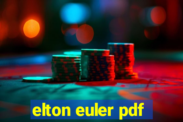 elton euler pdf